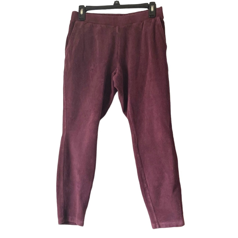 LANDS’ END Burgundy Corduroy Leggings, Size MP. - Picture 4 of 13